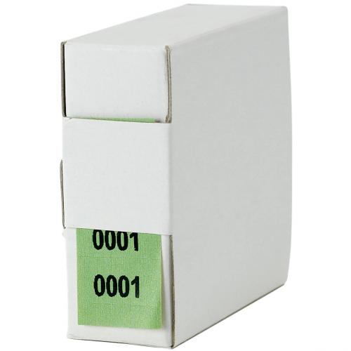 MED+ORG | Archivnummern Doppelnummern Nummernetiketten grün 3001 bis 4000
