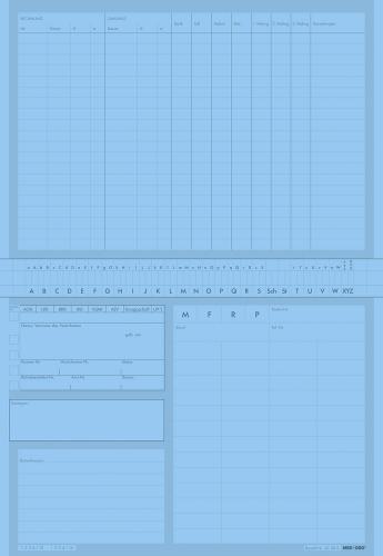 MED+ORG Karteikarte ALPHAsafe A5 Zahnheilkunde (blau)
