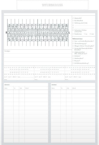 MED+ORG Set Karteikarten A5 - Zahnheilkunde
