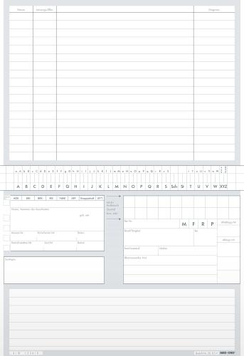 MED+ORG Karteikarte ALPHAsafe A5 Gynäkologie (weiß)