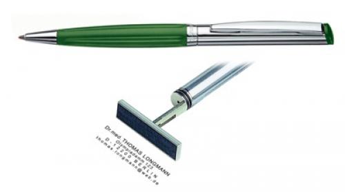 HERI | Stempelkugelschreiber DIAGONAL WAVE (grün)