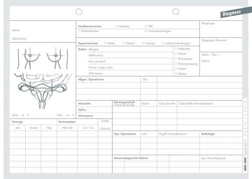 MED+ORG | Diagnosekarte Gynäkologie
