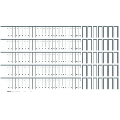 Alphabetleistenaufkleber A4