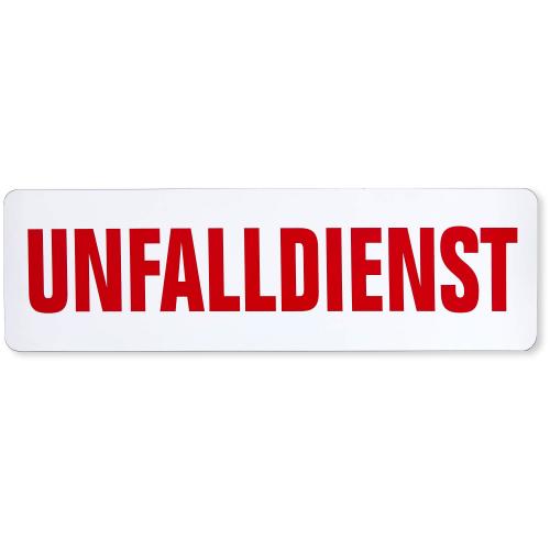 Magnetfolienschild Unfalldienst für Notärzte und Einsatzfahrzeuge