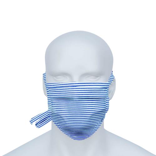 Mund-Nasen-Maske (MNS) blau-weiss