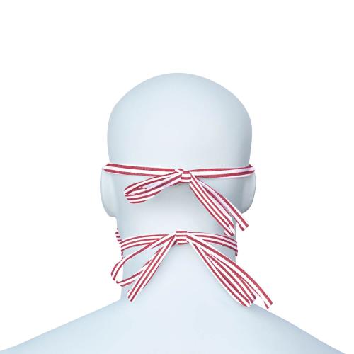 Mund-Nasen-Maske (MNS) bordeaux-weiss
