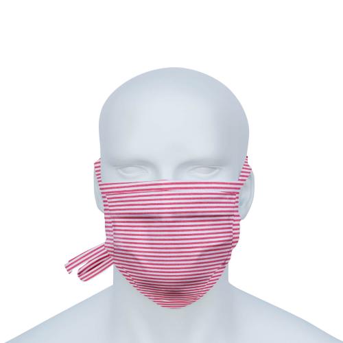 Mund-Nasen-Maske (MNS) rot-weiss