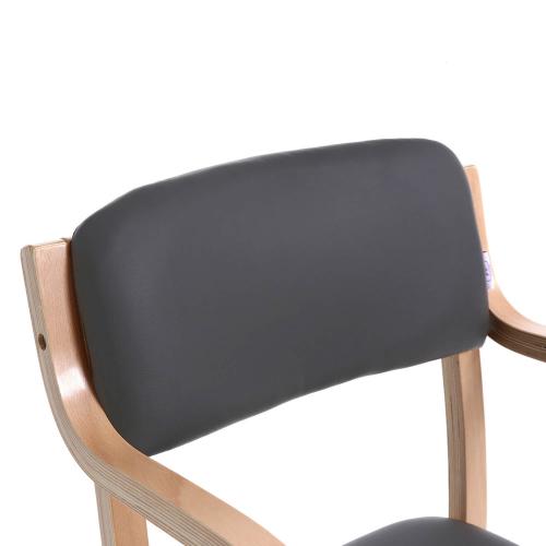 TEQLER Interior Wartezimmerstuhl mit Armlehne anthrazit