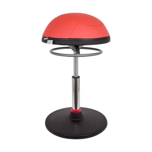 TEQLER Pendelhocker 57cm - 77cm (rot-schwarz)