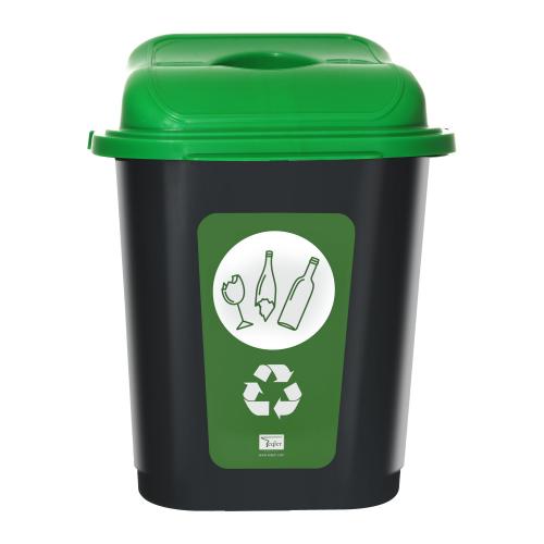 TEQLER Abfalleimer für Glas