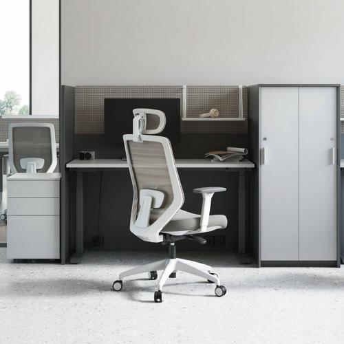 TEQLER | Bürostuhl Oslo weiß beige khaki (T171163)