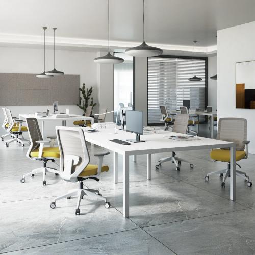 TEQLER | Bürostuhl Oslo weiß beige khaki (T171163)