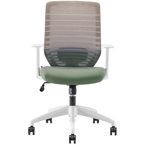 Preview: TEQLER | Bürostuhl Oslo weiß beige khaki (T171163)