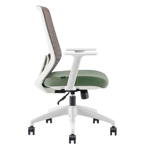 Preview: TEQLER | Bürostuhl Oslo weiß beige khaki (T171163)