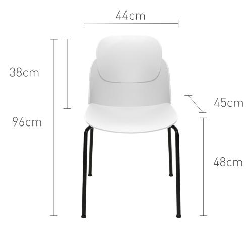 TEQLER | Designer-Wartezimmerstuhl weiß (T145813)