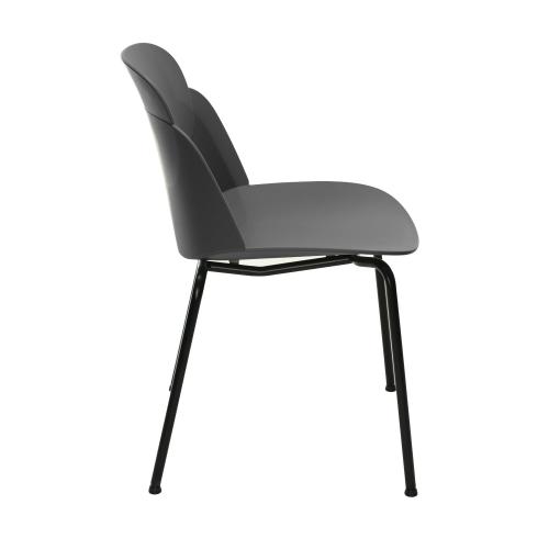 Preview: TEQLER | Designer-Wartezimmerstuhl grau (T145814)