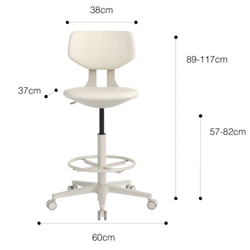 TEQLER | Praxisdrehstuhl MODENA weiß (T170717)