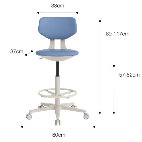 TEQLER | Praxisdrehstuhl MODENA dunkelblau (T170718)