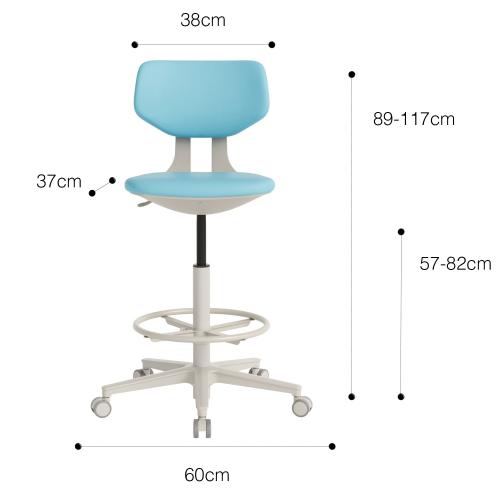 TEQLER | Praxisdrehstuhl MODENA hellblau (T170719)