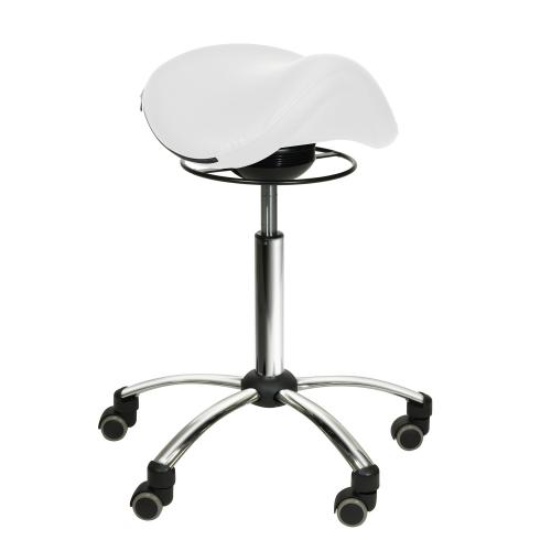 TEQLER Sattelhocker Schwingmechanismus 51cm - 72cm (weiß)