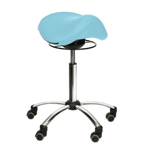 TEQLER Sattelhocker Schwingmechanismus 62cm - 82cm (hellblau)