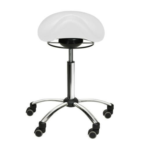 TEQLER | Sattelhocker mit Schwingmechanismus weiss (T145205)