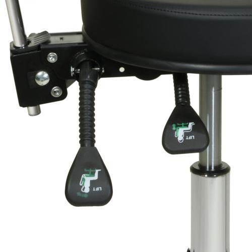 TEQLER | Rollhocker mit Rückenlehne grau (T145218)