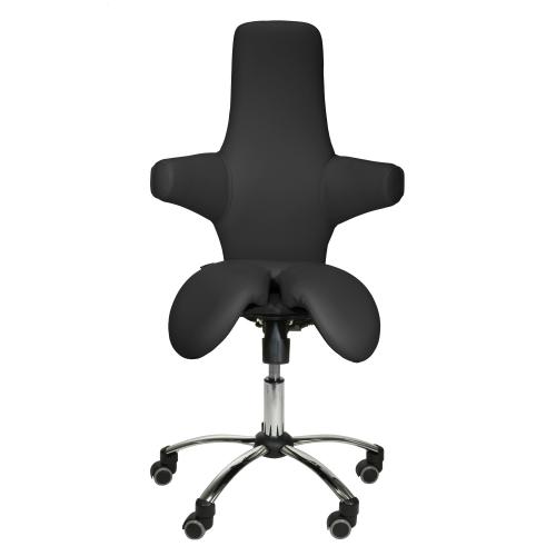 TEQLER | Sattelsitzstuhl mit hoher Rückenlehne schwarz (T145224)
