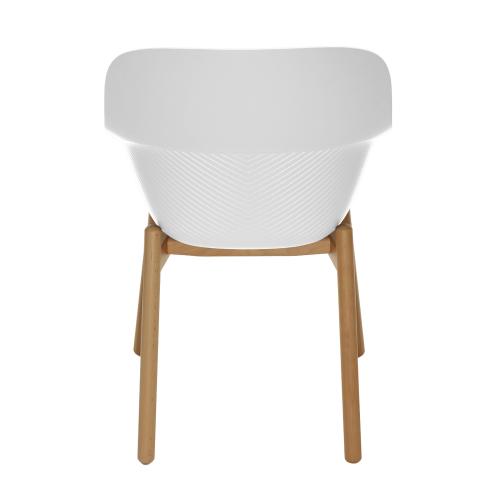 TEQLER | Besucherstuhl mit Armlehne weiß (T145816)