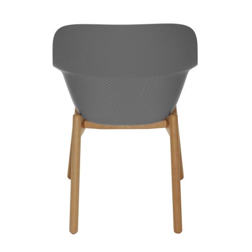 TEQLER | Besucherstuhl mit Armlehne grau (T145817)