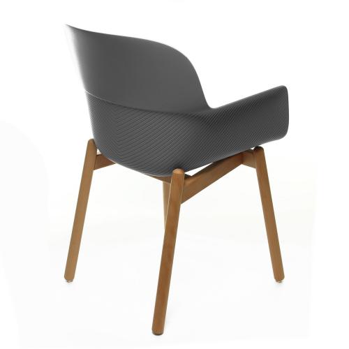 TEQLER | Besucherstuhl mit Armlehne eisblau (T145818)