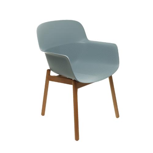 TEQLER | Besucherstuhl mit Armlehne eisblau (T145818)