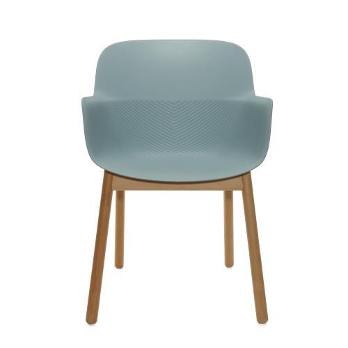 TEQLER | Besucherstuhl mit Armlehne eisblau (T145818)