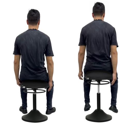 TEQLER | Schwinghocker Pendelhocker schwarz-schwarz (T170385)