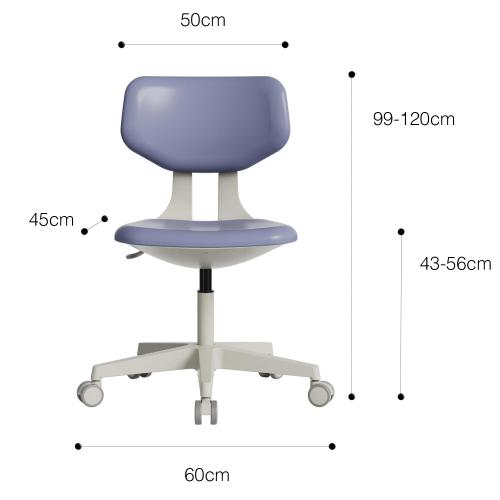 TEQLER | Laborrollhocker MILAN grau (T170711)