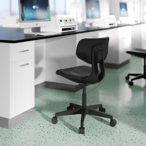 TEQLER | Laborrollhocker MILAN schwarz (T170712)