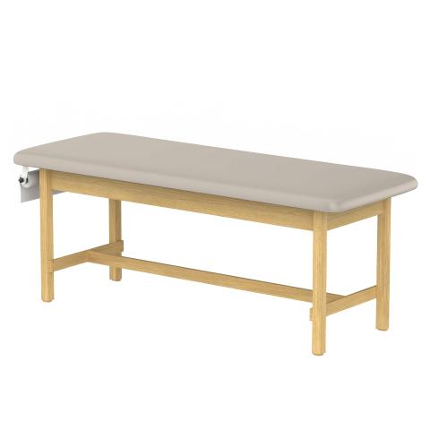 TEQLER flache Holz-Behandlungsliege (cremeweiß)