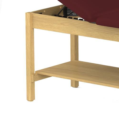TEQLER | Holz-Untersuchungsliege burgund (T146713)