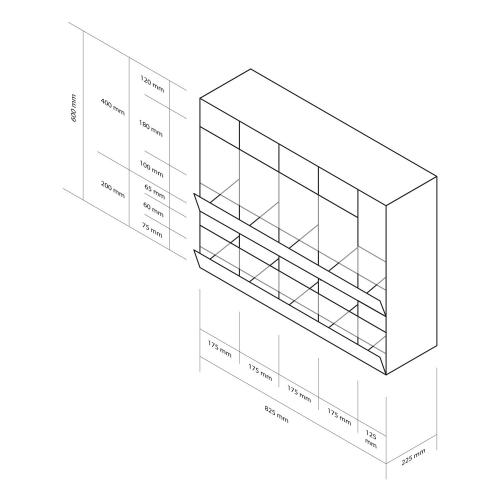 TEQLER | Materialspender XXL 10 Fächer (T170709)