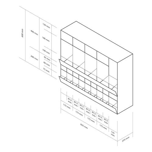 TEQLER | Materialspender XXL 14 Fächer (T170710)