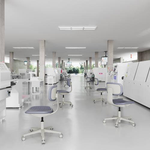 TEQLER | Laborstuhl NAPLES ohne Armlehne grau (T170720)