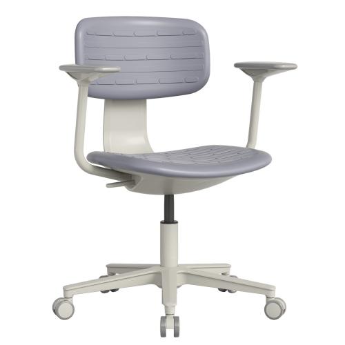 TEQLER | Laborstuhl NAPLES mit Armlehne grau (T170721)