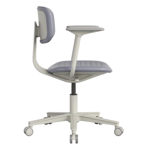 TEQLER | Laborstuhl NAPLES mit Armlehne grau (T170721)