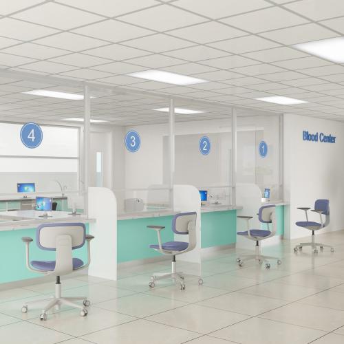 TEQLER | Laborstuhl NAPLES mit Armlehne grau (T170721)