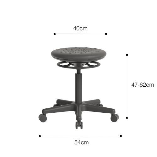 TEQLER | Laborrollhocker CATANIA schwarz (T170735)