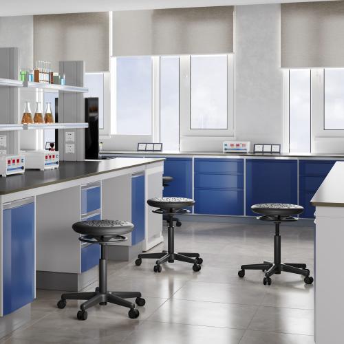 TEQLER | Laborrollhocker CATANIA schwarz (T170735)