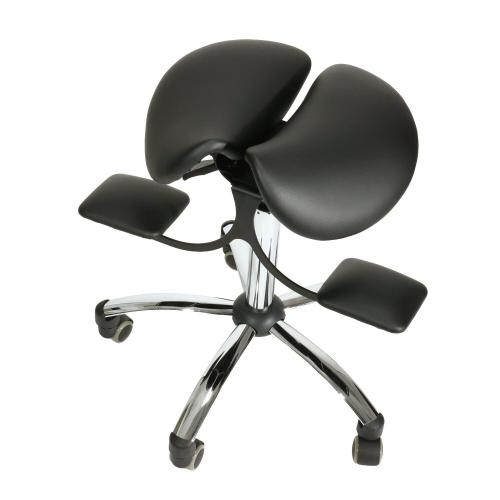 TEQLER | Sattelstuhl ErgoWork schwarz (T170741)