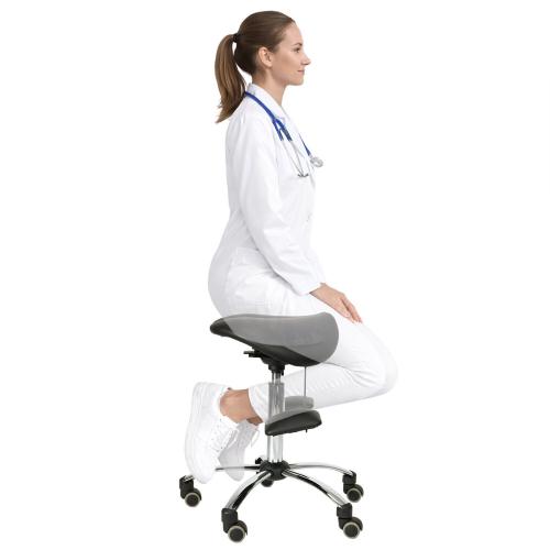 TEQLER | Sattelstuhl ErgoWork schwarz (T170741)