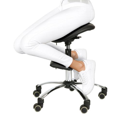 TEQLER | Sattelstuhl ErgoWork schwarz (T170741)