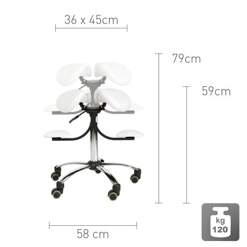 TEQLER | Sattelstuhl ErgoWork weiß (T170742)
